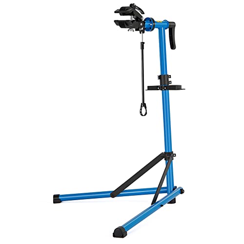 CXWXC Soporte de montaje para bicicleta, soporte de montaje pesado, soporte para bicicleta con cabezal de sujeción sellado, giratorio 360°, dispositivos de liberación rápida (azul)