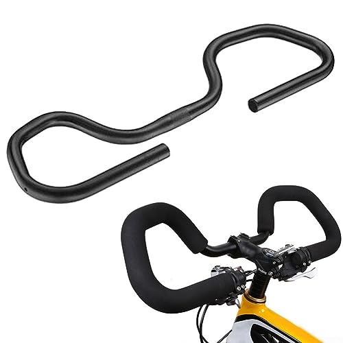 Manillar de mariposa para bicicleta, manillar de mariposa de aleación de aluminio de 25,4 mm, 580 mm, negro para bicicleta de montaña y bicicleta de carretera