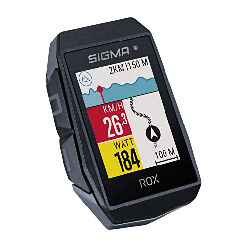SIGMA SPORT ROX 11.1 EVO Ciclocomputador inalámbrico con GPS y navegación, incl. soporte de GPS, navegación GPS para exteriores con variedad de funciones inteligentes, negro