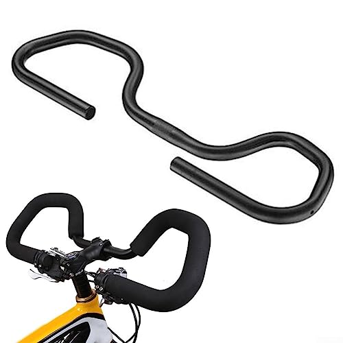 DAZZLEEX Manillar de mariposa para bicicleta, 31,8 mm, aleación de aluminio, color negro, apto para bicicleta de montaña, coche de carretera