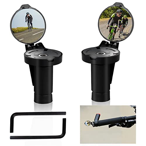 Nizirioo - Espejo para manillar de bicicleta, 2 unidades, HD, 360°, ajustable, para bicicleta eléctrica, bicicleta de montaña