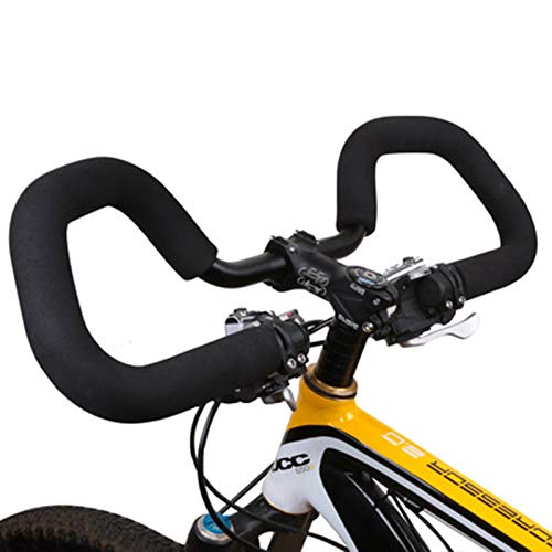 hujio Aoligei Mariposa Manillar de Bicicleta, Manillar de la Bicicleta de aleación de Aluminio de Descanso con Cojín de Esponja, para Bicicleta de Carretera de Triatlón25.4mm