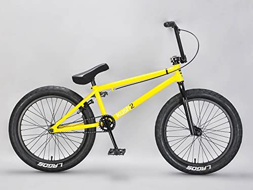 Bicicleta BMX de 20 pulgadas Kush 2 niños y adultos Mafiabikes Freestyle Park BMX Bike amarillo