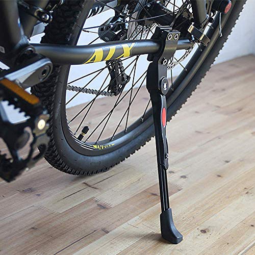 Soporte de bicicleta Soporte ajustable de aleación de aluminio Altura de ciclismo Soporte de soporte MTB Adecuado para neumáticos de 24'25' 26'27' y bicicleta de carretera 700c (negro)