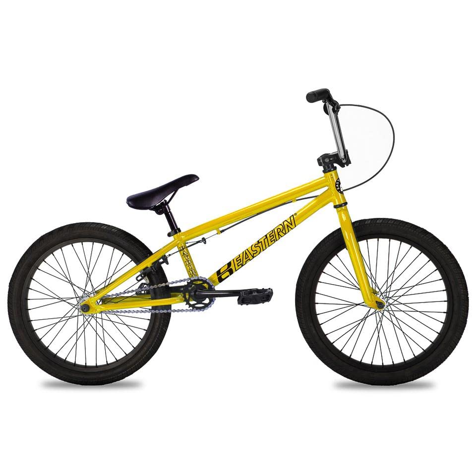 Eastern Bikes Eastern BMX Bikes Paydirt - Bicicleta de 20 pulgadas, ligera, estilo libre, diseñada por ciclistas profesionales de BMX (amarillo/cromado)